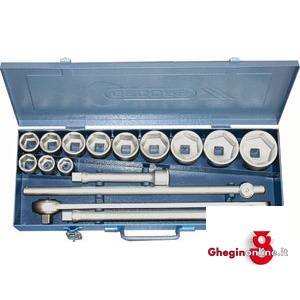 CHIAVI A BUSSOLA ESAGONALI IN SERIE 974GS SR. CH. A BUSSOLA 3/4 sockets sets Orig. Gedore