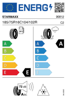 Pneumatici Furgone o Autocarro Invernali STARMAXX ST960 185/75 R16 104/102R - immagine 2