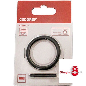 ANELLI GOMMA 982P 5 SERIE PERNO+ANELLO accessories for impact sockets attachements Orig. Gedore red