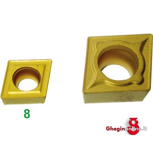 PLACCHETTE A FISSAGGIO MECCANICO FORMA ROMBOIDALE (CCMT) 9833P 16 INS. ROMBOIDALI carbide tool bits Prod. SCU