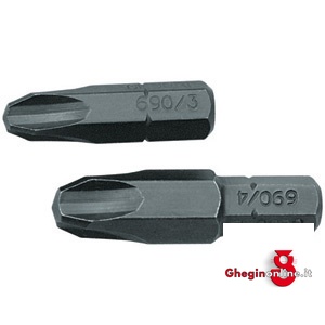 INSERTI DA 5/16 TAGLIO A CROCE PHILLIPS DIN 3128 983GD 4L INSERTI DA 5/16 890 screwdrivers bits Orig. Gedore