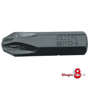 INSERTI DA 1/4 TAGLIO A CROCE POZIDRIV-SUPADRIV DIN 3128 983GF 4 INSERTI DA 1/4 690PZ screwdrivers bits Orig. Gedore