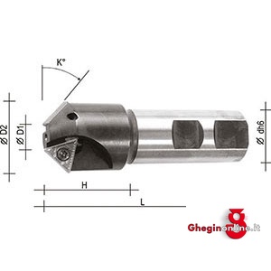 PORTAINSERTI PER SMUSSATURA E SVASATURA A FISSAGGIO MECCANICO 9846E 7 PORTINS.SMUSS./SVASARE smoothing and countersinking tool holders Prod. SCU