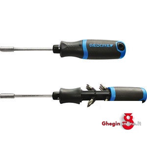 IMPUGNATURE PORTABITS ATT.MAGNETICO TIPO A CRICCO PER USO D+S E FISSO 984GS 5B IMP.MAGNET.PORTAUTENS. ratchet screwdrivers bits magnetics handles Orig. Gedore