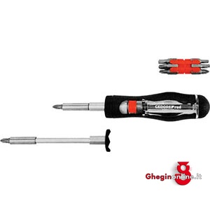 IMPUGNATURE PORTABITS A CRICCO CON ATTACCO MAGNETICO 984GTP IMP. A CRICCO TELESC. ratchet screwdrivers bits magnetics handles Orig. Gedore red