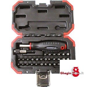 BITS CON IMPUGNATURA IN ASSORTIMENTO 984GZD ASS.BITS/BUSS.+IMPUGN. bits sets with handles Orig. Gedore red