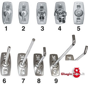 GANCI CON FISSAGGIO A INCASTRO. CROMATI. 995GT 10 GANCI A INCASTRO accessories for panels-cabinets and trolleys Orig. Gedore