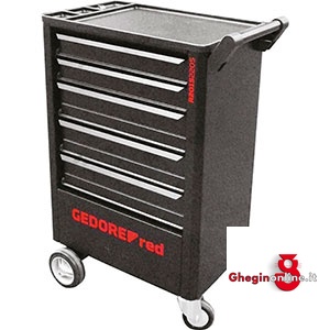 CARRELLI PORTAUTENSILI 5 CASSETTI 998G 7 CARRELLI x AUTOFFICINE tool trolleys Orig. Gedore red