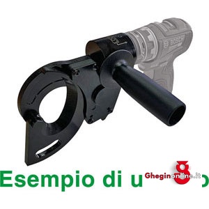 CESOIE PER FUNI ACCIAIO A CRICCO PER USO CON TRAPANO ELETTRICO 1669A 619GT CESOIA X TRAPANO ELET. wire cutters with ratchet Orig. Baudat - immagine 2
