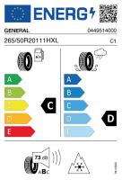 Pneumatici Offroad GENERAL GR-AT3 265/50 R20 111H XL - immagine 3