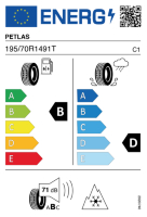 Pneumatici Auto Invernali PETLAS W601 195/70 R14 91 T - immagine 2