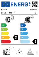 Pneumatici Auto Invernali LASSA ICE-2 205/55 R16 91 T - immagine 3