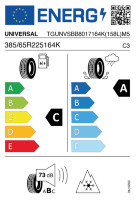Pneumatici Furgone o Autocarro UNIVERSAL UNFS02 385/65R225 164K - immagine 2
