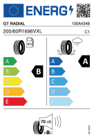 Pneumatici Auto Estivi GTRADIAL FE2 205/60 R16 96 V XL - immagine 2