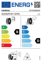 Pneumatici Offroad GENERAL AT-SPW 255/65 R18 115H XL - immagine 2