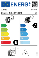 Pneumatici Furgone o Autocarro ANTEO PRO-D 235/75R175 132/130M - immagine 3