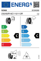 Pneumatici Furgone o Autocarro Pneumatici 4 stagioni SONIX VAN-AS 235/65 R16 115/113R - immagine 2