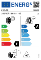 Pneumatici Offroad PETLAS PEA-AT LT265/60 R18 119/116S - immagine 3