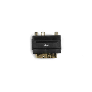 Ekon ECVSCAR3RCAFVHS cavo e adattatore video SCART (21-pin) Nero Cavi video analogico
