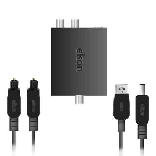 Ekon ECATOSLRCACONVERTK convertitore audio Nero Cavi OTTICI