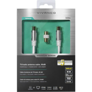 Vivanco 43153 cavo coassiale 3 m Bianco Cavi Antenna/Sat.