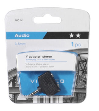 Vivanco B46/12 04 3.5mm 2x 3.5mm Nero