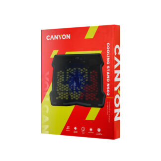Canyon NS-02 base di raffreddamento per laptop 39,6 cm (15.6") 1200 Giri/min Nero Supporti