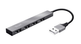 Trust Halyx USB 2.0 480 Mbit/s Alluminio USB Hub