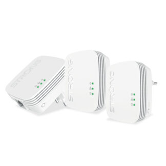 Strong Powerline 600 Triple Pack Mini 600 Mbit/s Collegamento ethernet LAN Bianco 3 pz Powerline Homeplug