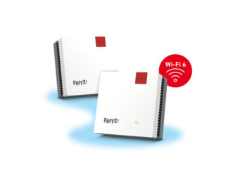 Mesh Set FRITZMESH SET 1600 2-PACK EDITION INTERNATIONAL Dual-band (2.4 GHz/5 GHz) Wi-Fi 6 (802.11ax) Rosso, Bianco Interno Router/Access point