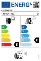 Pneumatici Auto Invernali EVERGREE EW-62 185/60 R14 82 T - immagine 3