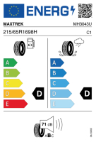 Pneumatici Auto Estivi MAXTREK MAX-M1 215/65 R16 98 H - immagine 2