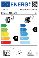Pneumatici Auto Invernali APOLLO XP-WIN 225/45 R18 95 V XL - immagine 2