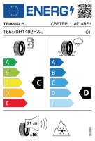 Pneumatici Auto Invernali TRIANGLE PL01 185/70 R14 92 R XL - immagine 2