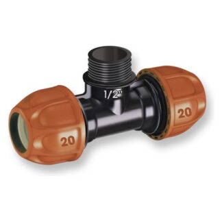 Raccordo derivatore impianto irrigazione Raccordo derivatore Claber 90325 RAINJET a 3 vie filettato per tubi po (ord.min.1.00 unità)