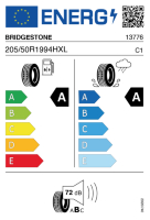 Pneumatici Auto Estivi BRIDGEST TU-ECO 205/50 R19 94 H XL - immagine 3