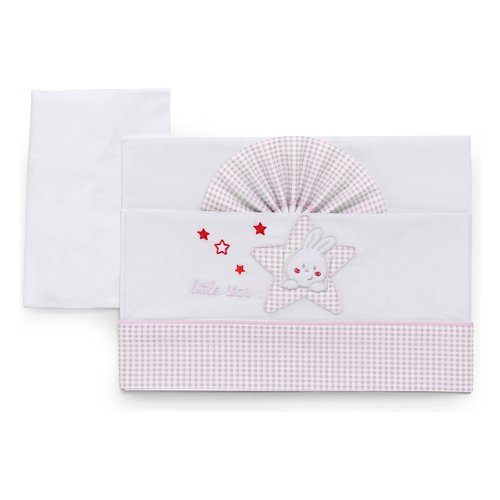 Set lenzuola lettino Set lenzuola lettino Italbaby 15 2010 201 STAR completo Rosa (ord.min.1.00 unità)
