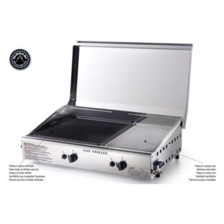Piastra cottura gas Piastra cottura Ompagrill 4070 COVER M Plancha Double Duegas Satinato (ord.min.1.00 unità)