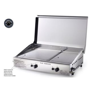Piastra cottura gas Piastra cottura Ompagrill 4071 M Cover Plancha Double Duegas Satinato (ord.min.1.00 unità)