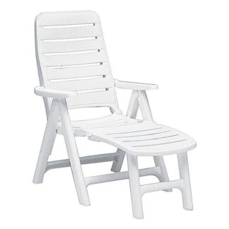 Sedia sdraio con poggiapiedi Sedia sdraio con poggiapiedi Grandsoleil S67708 PREMIERE Bianco (ord.min.1.00 unità)