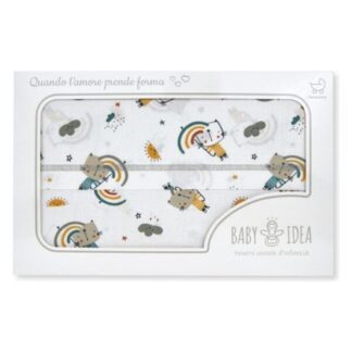 Set lenzuola culla Set lenzuola culla Baby Idea LCFB Fantasia beige (ord.min.1.00 unità)