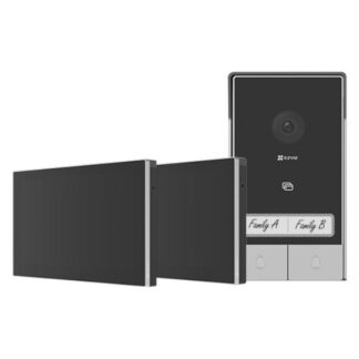 Citofono SMART Citofono Ezviz CS HP7 R200 1W2TFC Kit HP7 bifamiliare Black e Silver (ord.min.1.00 unità)