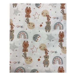 Set lenzuola lettino Set lenzuola lettino Baby Idea LLFG FANTASIA completo Grigio (ord.min.1.00 unità)