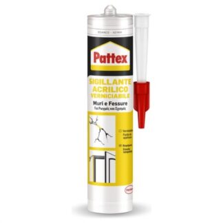 Silicone acrilico Silicone acrilico Pattex 2837082 Muri e Fessure Bianco (ord.min.1.00 unità)