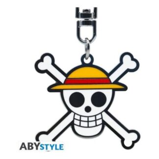 Porta chiavi Portachiavi Abystyle ABYKEY646 ONE PIECE Skull Monkey Luffy Cromo e Gi (ord.min.1.00 unità)