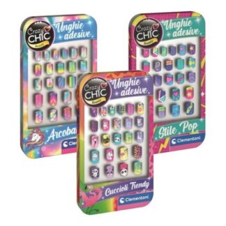 Set trucchi giocattolo Set trucchi giocattolo Clementoni 18323 CRAZY CHIC Unghie adesive 24 p (ord.min.1.00 unità)
