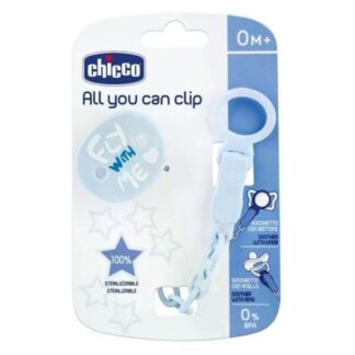 Porta succhietto Porta succhietto Chicco 00040852100000 Easy clip con catenella Azzurro (ord.min.1.00 unità)