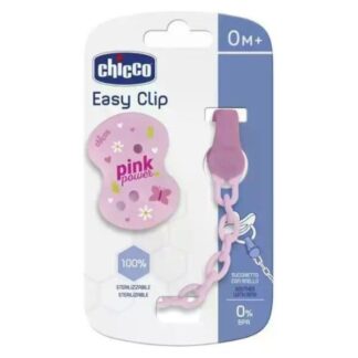 Porta succhietto Porta succhietto Chicco 00040852300000 Easy clip con catenella Rosa (ord.min.1.00 unità)