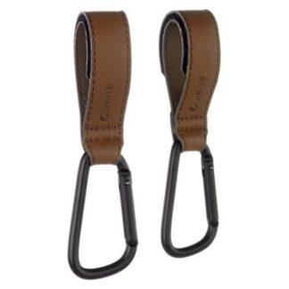 Gancio passeggino Gancio passeggino Janè 10334 G91 multifunzione 2 Pz Brown leather (ord.min.1.00 unità)