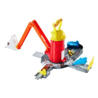 Playset pista Playset Super Caserma dei Pompieri con veicolo 1:64 Mattel JHL95 HOT W (ord.min.1.00 unità)